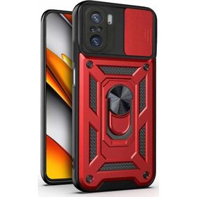 Microsonic Xiaomi Poco F3 Impact Resistant Kırmızı Kılıf