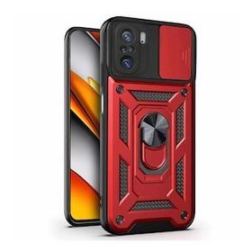 Microsonic Xiaomi Poco F3 Impact Resistant Kırmızı Kılıf