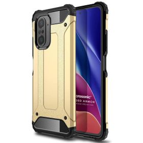 Microsonic Xiaomi Poco F3 Rugged Armor Gold Kılıf