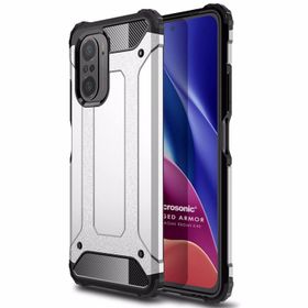 Microsonic Xiaomi Poco F3 Rugged Armor Gümüş Kılıf