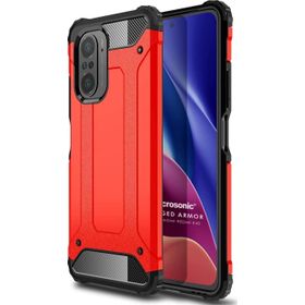 Microsonic Xiaomi Poco F3 Rugged Armor Kırmızı Kılıf