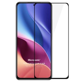 Microsonic Xiaomi Poco F3 Tam Kaplayan Temperli Siyah Cam Ekran Koruyucu
