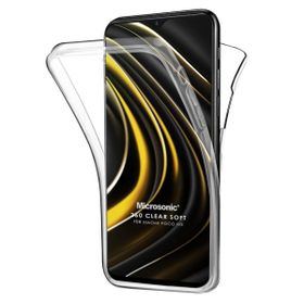 Microsonic Xiaomi Poco M3 6 Tarafı Tam Full Koruma 360 Clear Soft Şeffaf Kılıf