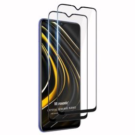 Microsonic Xiaomi Poco M3 Crystal Seramik Nano 2 Adet Siyah Ekran Koruyucu