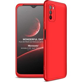 Microsonic Xiaomi Poco M3 Double Dip 360 Protective Kırmızı Kılıf