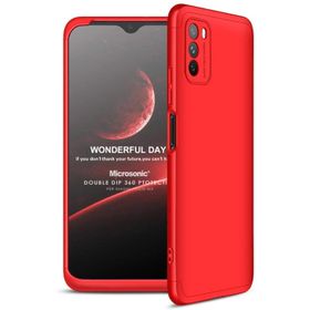 Microsonic Xiaomi Poco M3 Double Dip 360 Protective Kırmızı Kılıf