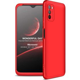 Microsonic Xiaomi Poco M3 Double Dip 360 Protective Kırmızı Kılıf