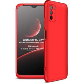 Microsonic Xiaomi Poco M3 Double Dip 360 Protective Kırmızı Kılıf