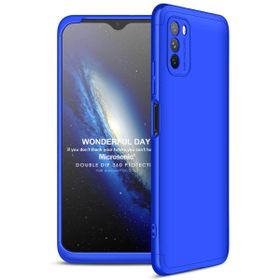 Microsonic Xiaomi Poco M3 Double Dip 360 Protective Mavi Kılıf