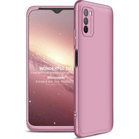 Microsonic Xiaomi Poco M3 Double Dip 360 Protective Rose Gold Kılıf