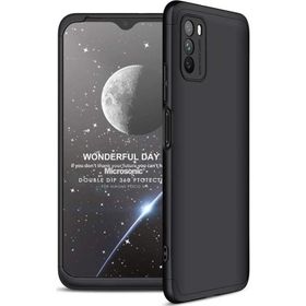 Microsonic Xiaomi Poco M3 Double Dip 360 Protective Siyah Kılıf