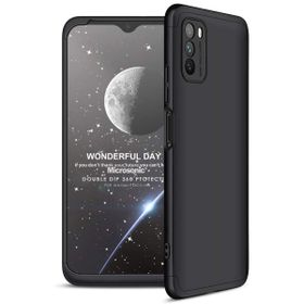 Microsonic Xiaomi Poco M3 Double Dip 360 Protective Siyah Kılıf