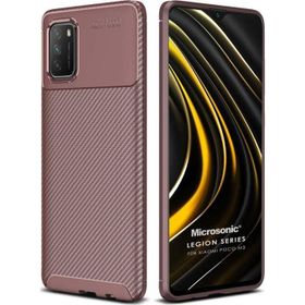 Microsonic Xiaomi Poco M3 Legion Series Kahverengi Kılıf