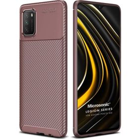 Microsonic Xiaomi Poco M3 Legion Series Kahverengi Kılıf