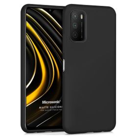 Microsonic Xiaomi Poco M3 Matte Silicone Siyah Kılıf
