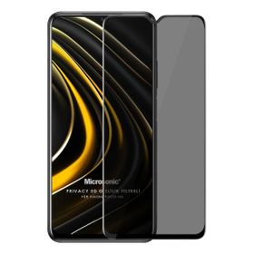Microsonic Xiaomi Poco M3 Privacy 5D Gizlilik Filtreli Siyah Cam Ekran Koruyucu
