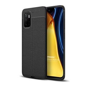 Microsonic Xiaomi Poco M3 Pro Deri Dokulu Silikon Siyah Kılıf