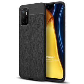 Microsonic Xiaomi Poco M3 Pro Deri Dokulu Silikon Siyah Kılıf