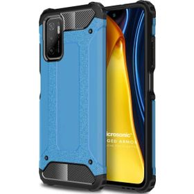 Microsonic Xiaomi Poco M3 Pro Rugged Armor Mavi Kılıf