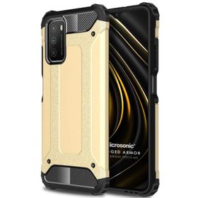 Microsonic Xiaomi Poco M3 Rugged Armor Gold Kılıf