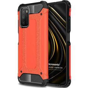 Microsonic Xiaomi Poco M3 Rugged Armor Kırmızı Kılıf