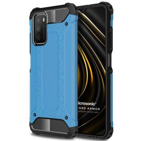Microsonic Xiaomi Poco M3 Rugged Armor Mavi Kılıf