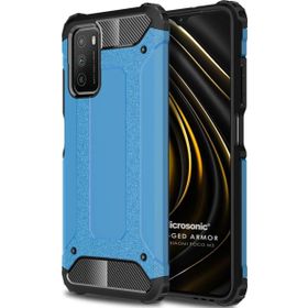 Microsonic Xiaomi Poco M3 Rugged Armor Mavi Kılıf