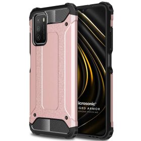 Microsonic Xiaomi Poco M3 Rugged Armor Rose Gold Kılıf