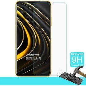 Microsonic Xiaomi Poco M3 Tempered Glass Cam Ekran Koruyucu
