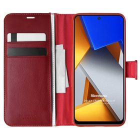Microsonic Xiaomi Poco M4 Pro 4G Delux Leather Wallet Kırmızı Kılıf