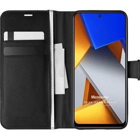 Microsonic Xiaomi Poco M4 Pro 4G Delux Leather Wallet Siyah Kılıf