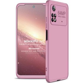 Microsonic Xiaomi Poco M4 Pro 4G Double Dip 360 Protective Rose Gold Kılıf