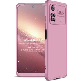 Microsonic Xiaomi Poco M4 Pro 4G Double Dip 360 Protective Rose Gold Kılıf