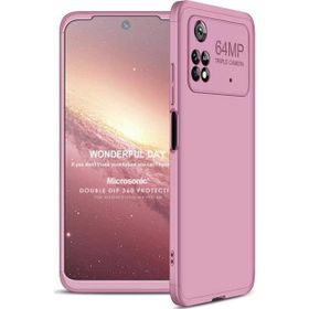 Microsonic Xiaomi Poco M4 Pro 4G Double Dip 360 Protective Rose Gold Kılıf