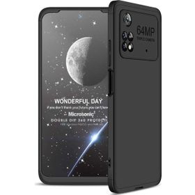 Microsonic Xiaomi Poco M4 Pro 4G Double Dip 360 Protective Siyah Kılıf
