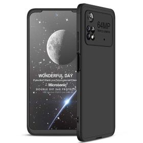 Microsonic Xiaomi Poco M4 Pro 4G Double Dip 360 Protective Siyah Kılıf