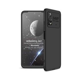 Microsonic Xiaomi Poco M4 Pro 4G Double Dip 360 Siyah Kılıf