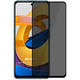 Microsonic Xiaomi Poco M4 Pro Privacy 5D Gizlilik Filtreli Siyah Cam Ekran Koruyucu
