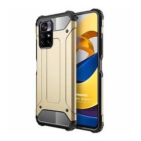 Microsonic Xiaomi Poco M4 Pro Rugged Armor Gold Kılıf