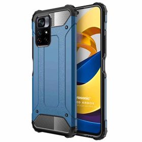 Microsonic Xiaomi Poco M4 Pro Rugged Armor Mavi Kılıf