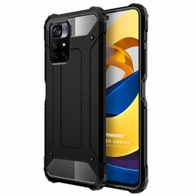 Microsonic Xiaomi Poco M4 Pro Rugged Armor Siyah Kılıf