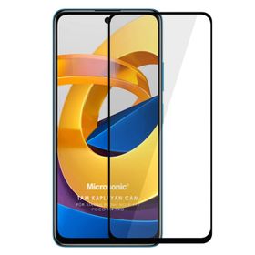 Microsonic Xiaomi Poco M4 Pro Tam Kaplayan Temperli Siyah Cam Ekran Koruyucu