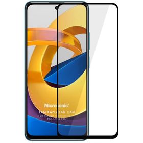 Microsonic Xiaomi Poco M4 Pro Tam Kaplayan Temperli Siyah Cam Ekran Koruyucu