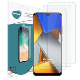 Microsonic Xiaomi Poco M4 Screen Protector Nano Glass 3 Adet Cam Ekran Koruyucu