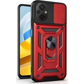 Microsonic Xiaomi Poco M5 Impact Resistant Kırmızı Kılıf