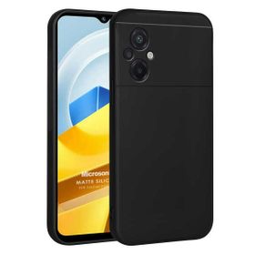 Microsonic Xiaomi Poco M5 Matte Silicone Siyah Kılıf