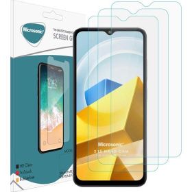 Microsonic Xiaomi Poco M5 Screen Protector Nano Glass 3 Adet Cam Ekran Koruyucu