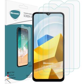 Microsonic Xiaomi Poco M5 Screen Protector Nano Glass 3 Adet Cam Ekran Koruyucu