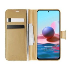 Microsonic Xiaomi Poco M5s Delux Leather Wallet Gold Kılıf