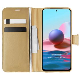 Microsonic Xiaomi Poco M5s Delux Leather Wallet Gold Kılıf